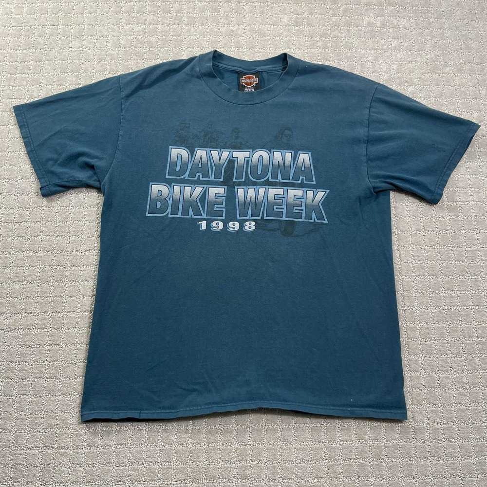 VTG 1998 Harley Davidson Daytona Bike Week Size Large Biker Motorcycle Tshirt - Picture 2 of 8